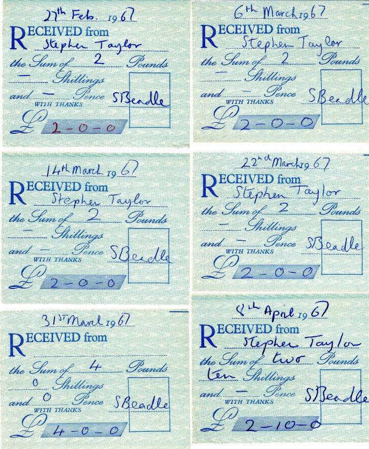 Receipts for the first radio transmitter purchase